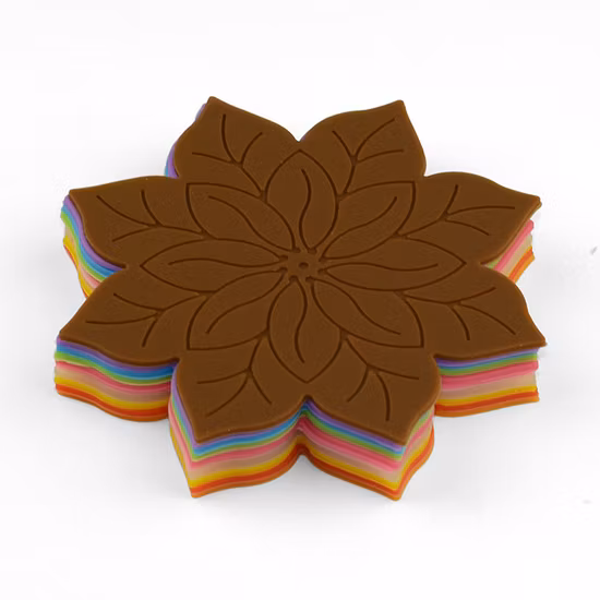 Tapis de dessous de plat en silicone en forme de fleur résistant à la chaleur